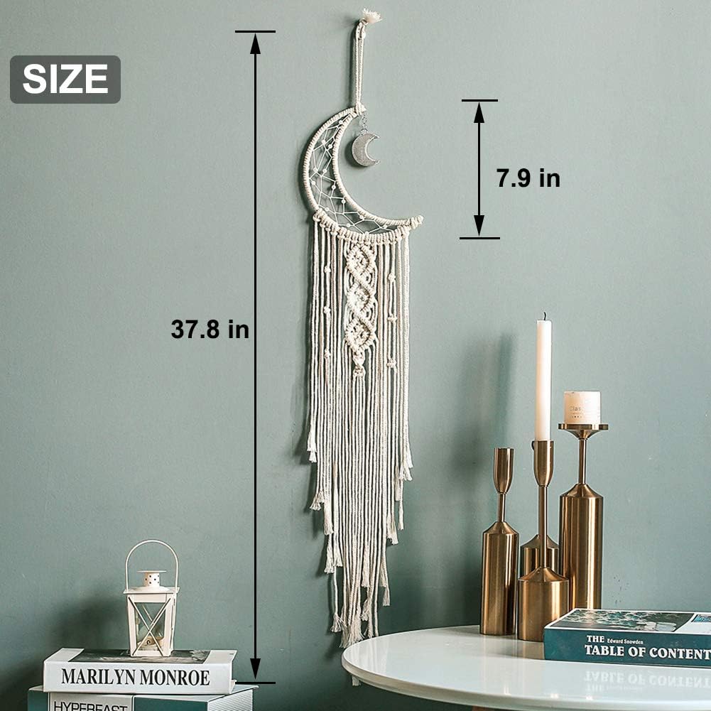 MOONFLY Dream Catcher with Moon Star Woven Wall Hanging Decoration