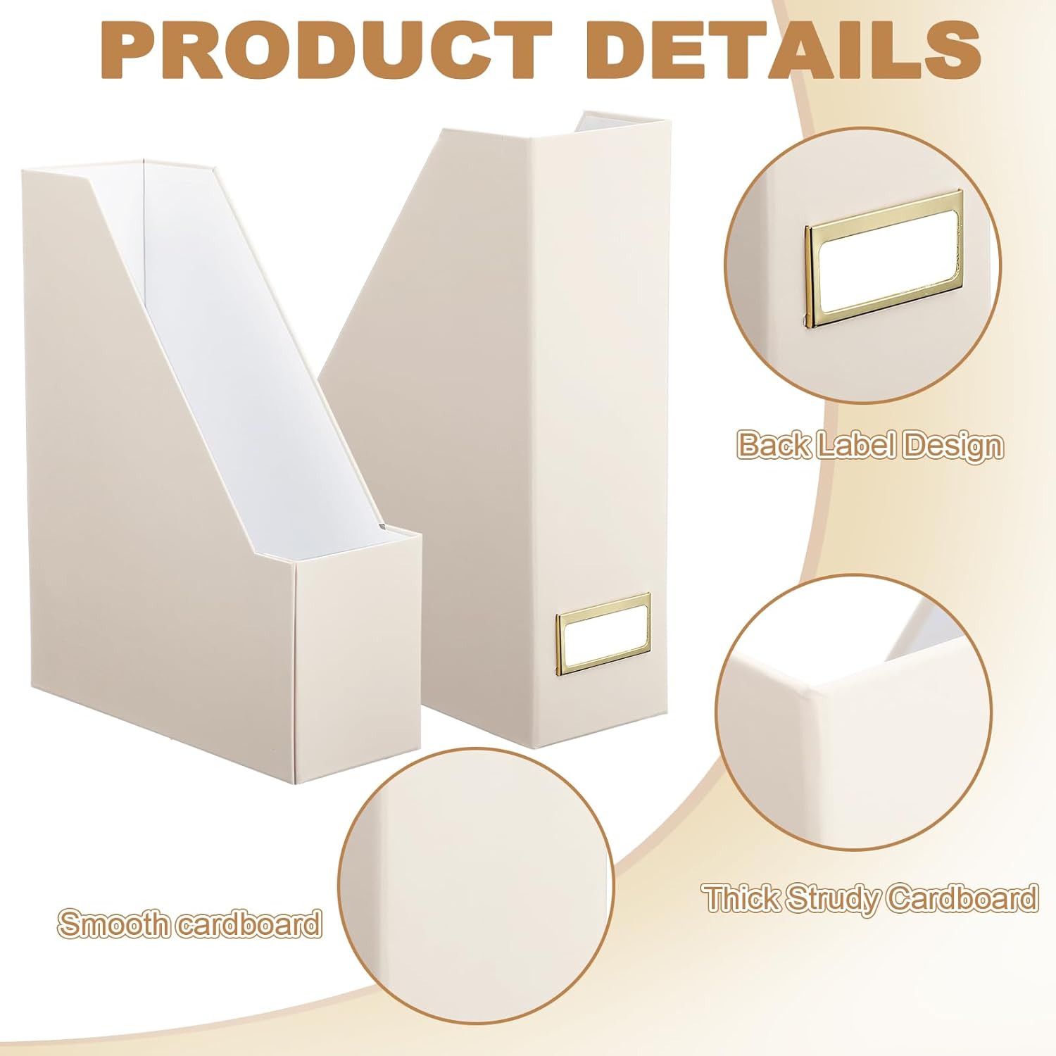 Feifeiya Magazine File Holder Set of 6 Beige