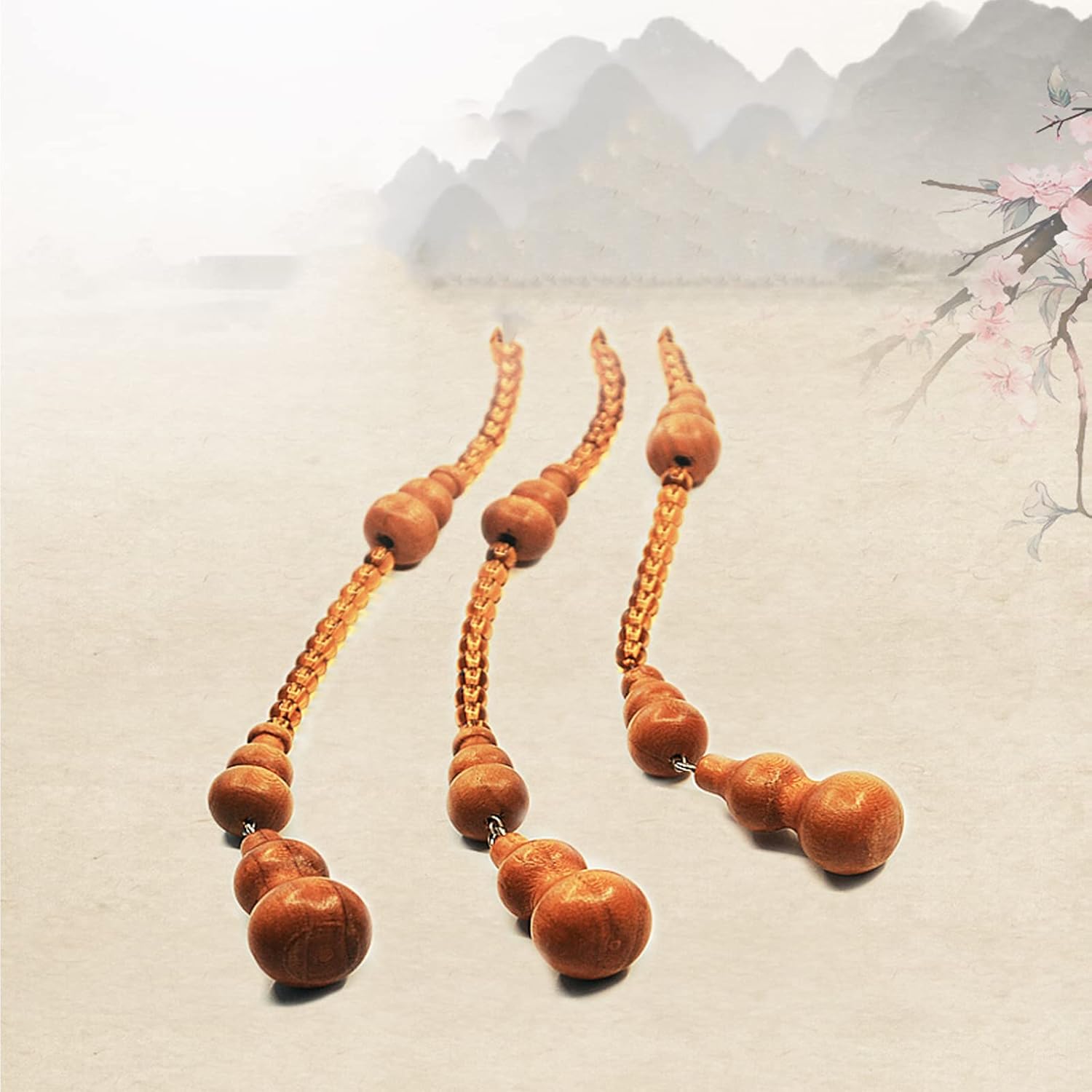 KDDEON Handmade Wood Bead Curtain with 29 Strands