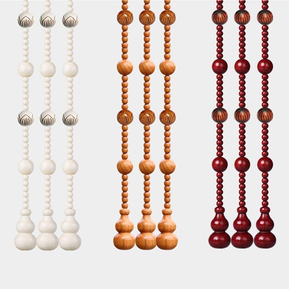 OKUOKA 21 Strands Beaded Door Curtain Red Wine