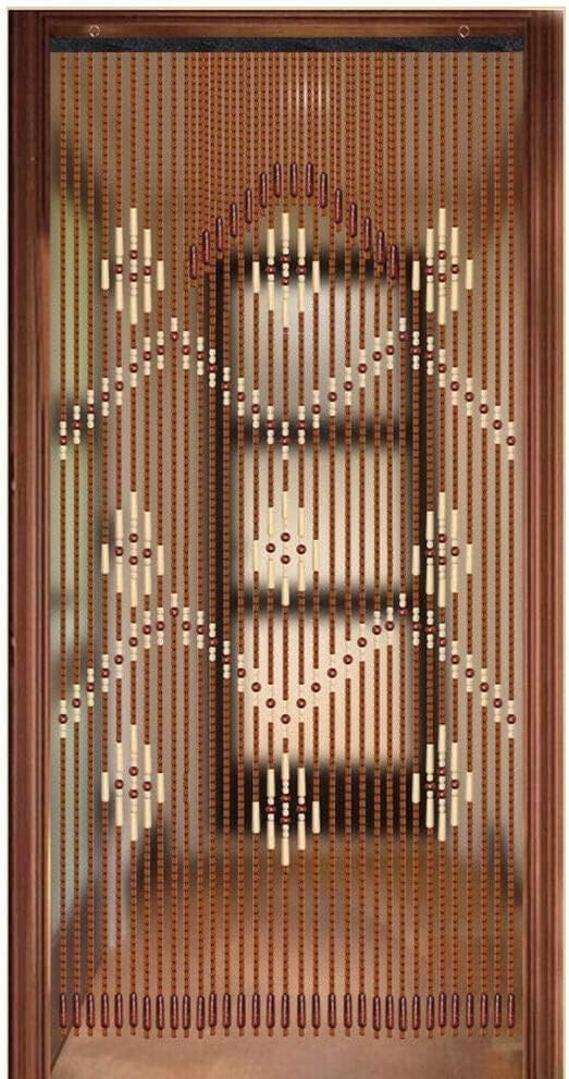 TFCFL Natural Wood Beaded Curtain for Doorway Room Divider