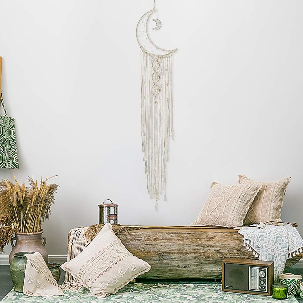 MOONFLY Dream Catcher with Moon Star Woven Wall Hanging Decoration