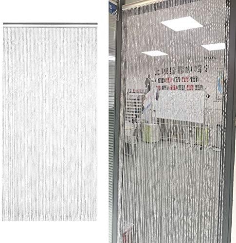 Doorway String Curtain with Silver Aluminum Chain