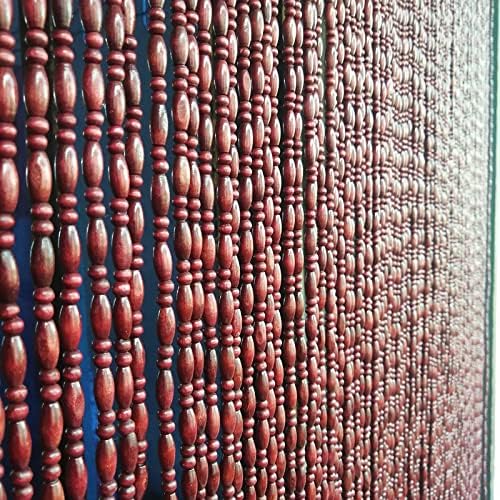 Wooden Beaded Door Curtain for Home Kitchen Room Divider