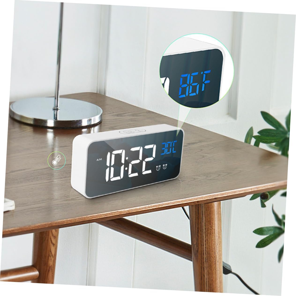 Zerodeko LED Music Alarm Clock with Dual Alarm and Large Screen