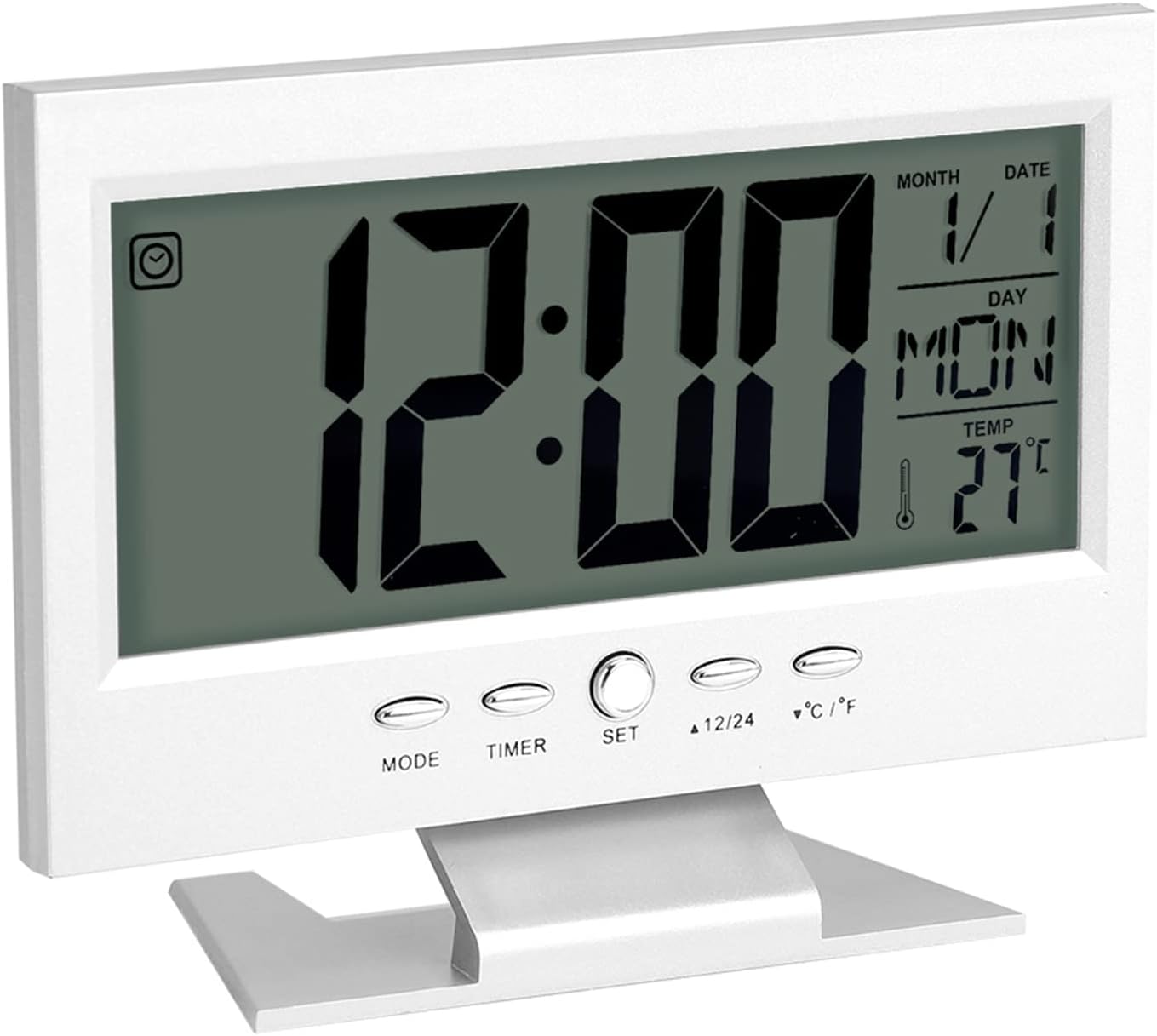 Beufee Atomic Alarm Clock with Night Light and Temp Display