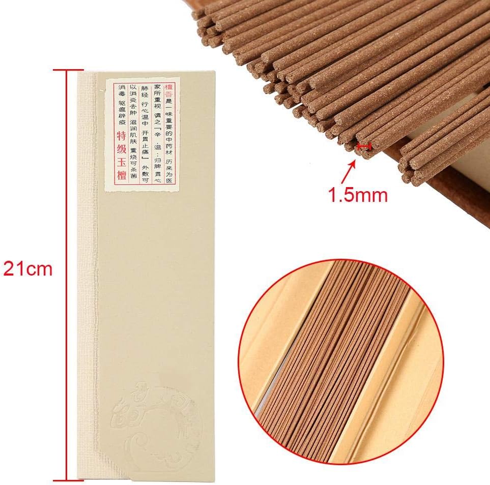 Zerodis 180 Pcs Pack Sandalwood Incense for Home Spa Office Meditation