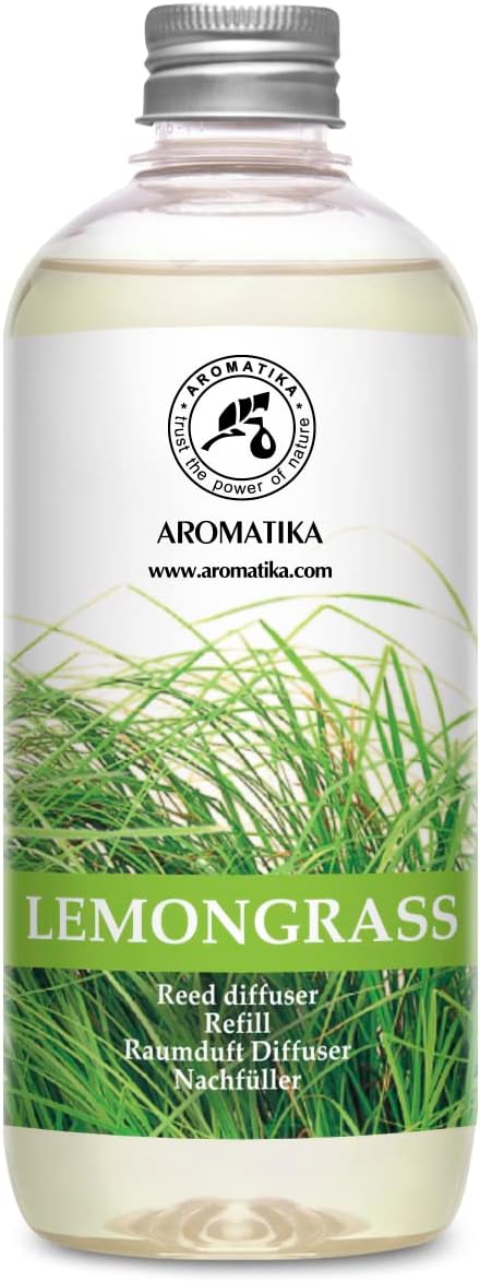 Lemongrass Reed Diffuser Refill 17 Fl Oz Natural Essential Oil
