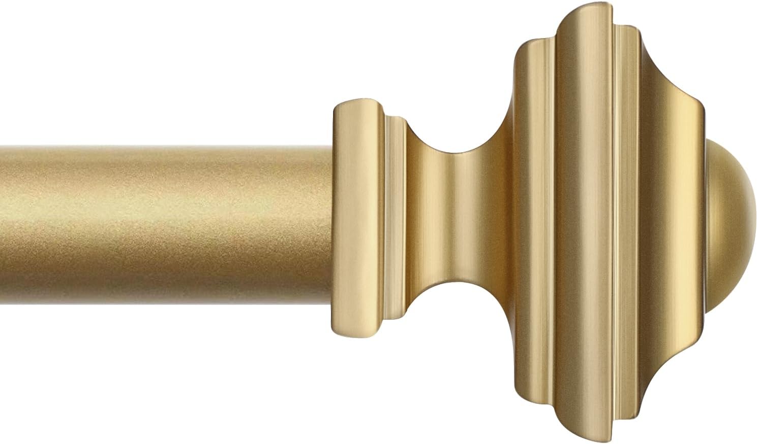 JRZOO Gold Curtain Rods 18-45 with Square Finials