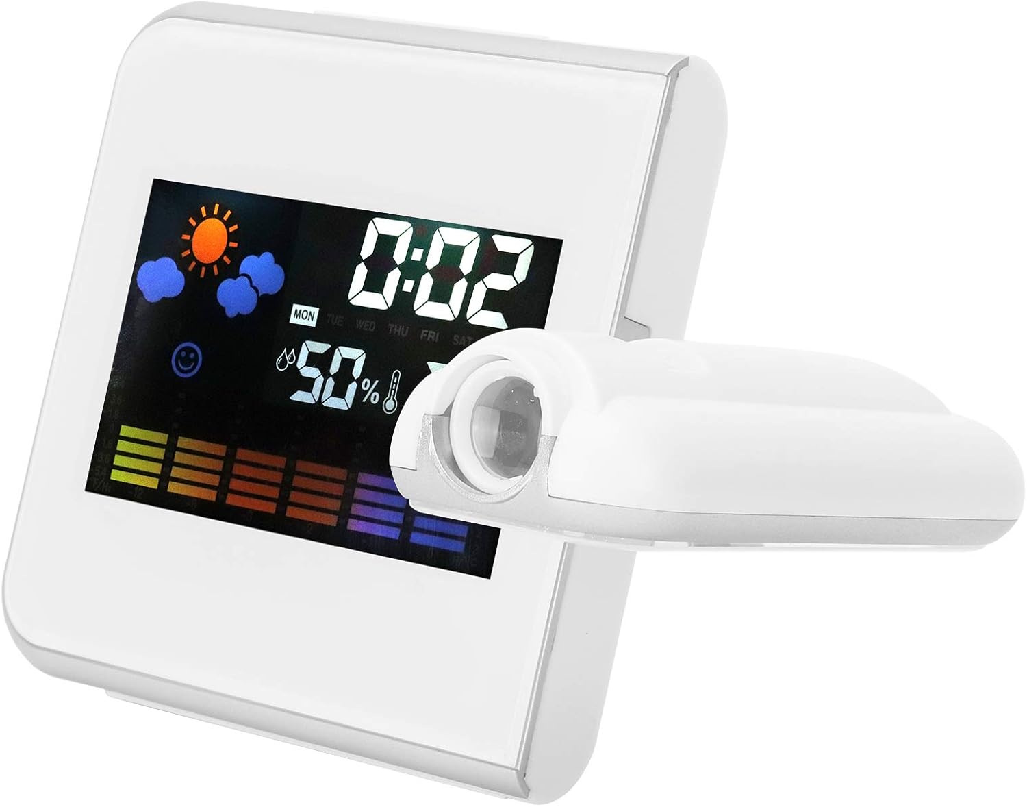 Digital Projection Alarm Clock with Weather Forecast