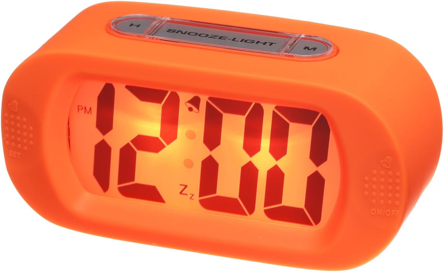 Uxcell Orange LCD Alarm Clock with Snooze