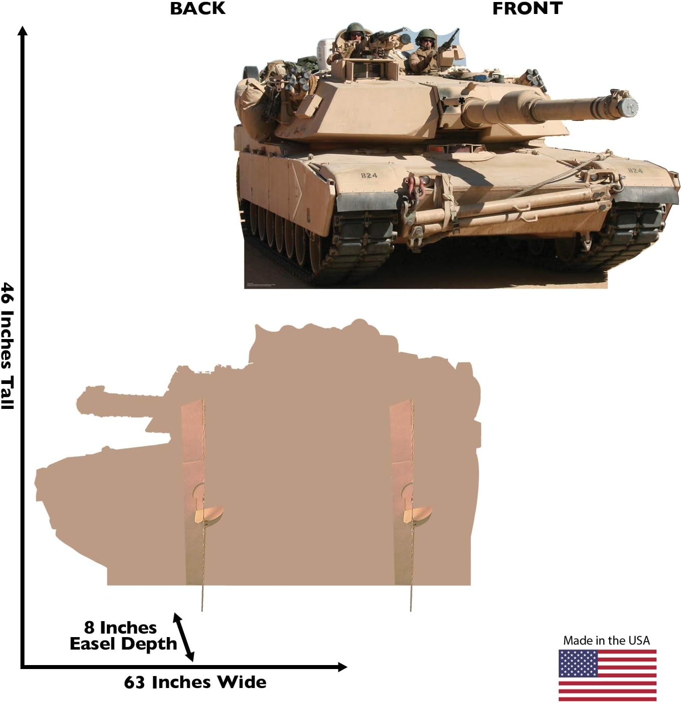 Cardboard People Army Tank Life Size Standee