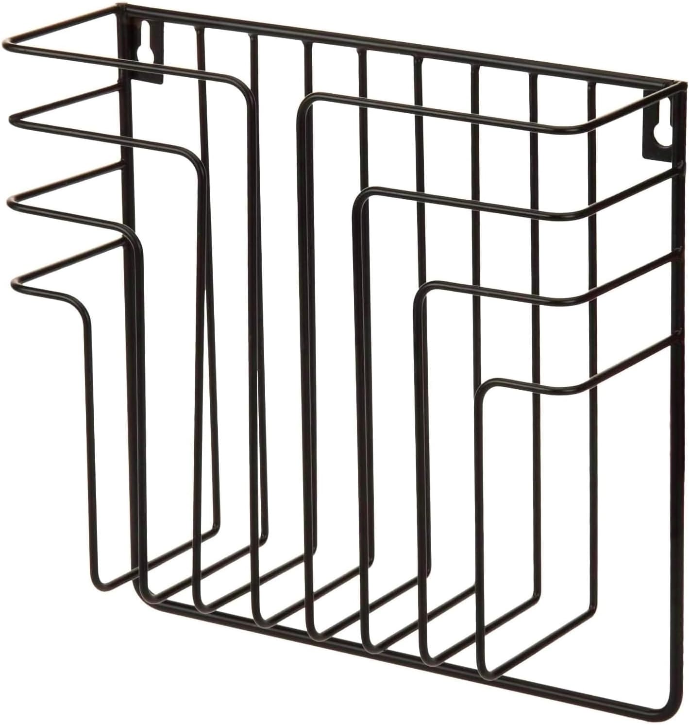 Modern Design Black Metal Wire Magazine Holder and File Folder Rack