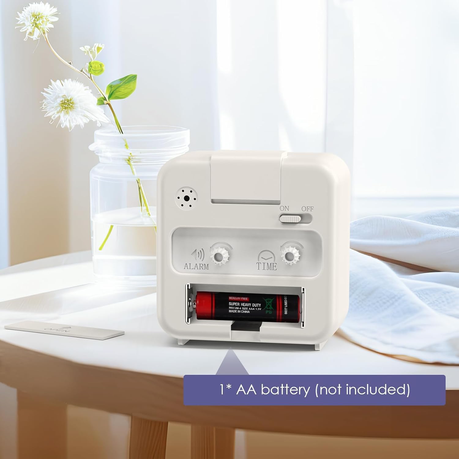 Oqimax Silent Alarm Clock with Night Light and Large Display