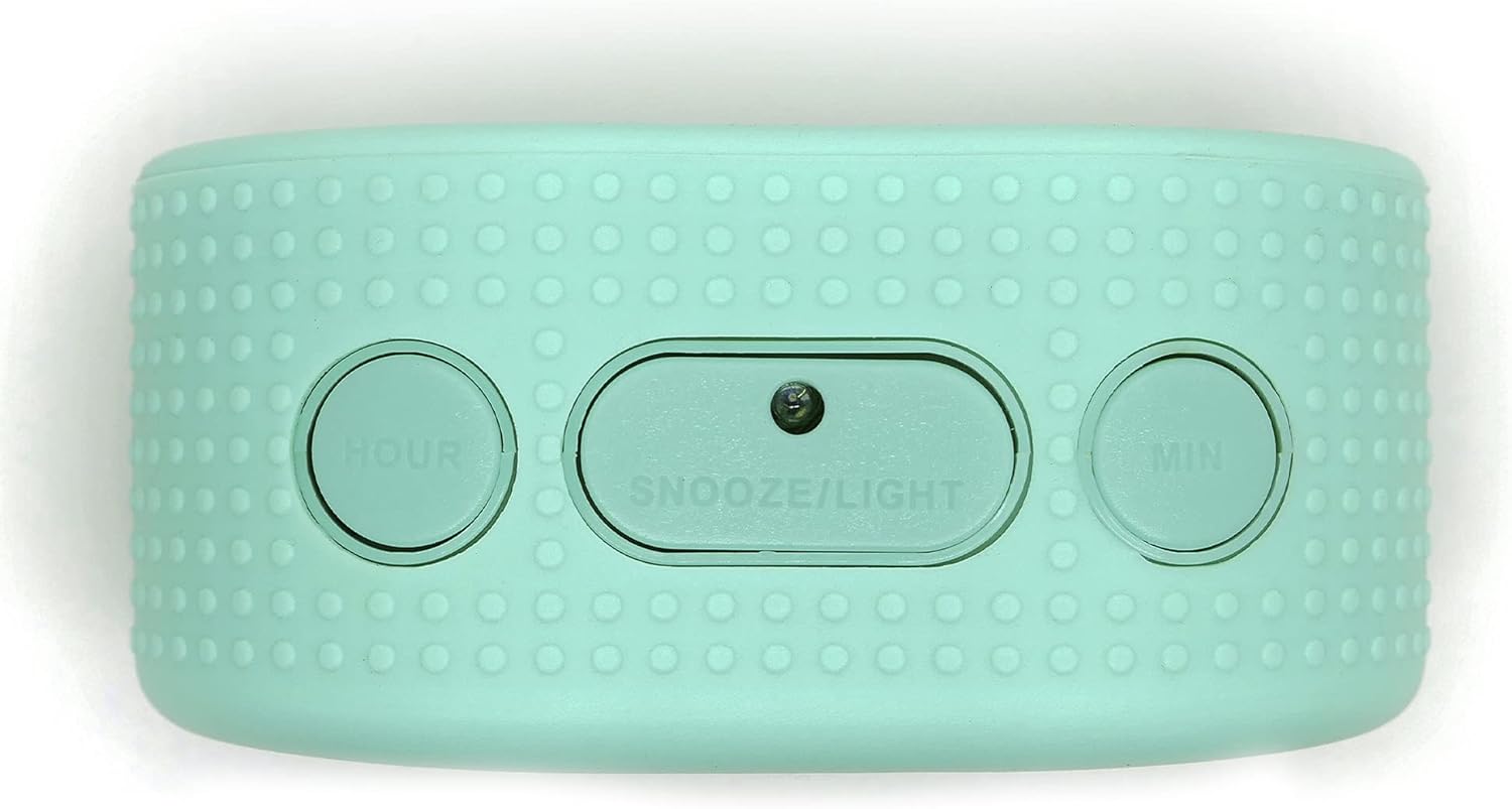 Timelink Smartlight Rubber Alarm Clock with Night Light Mint Green