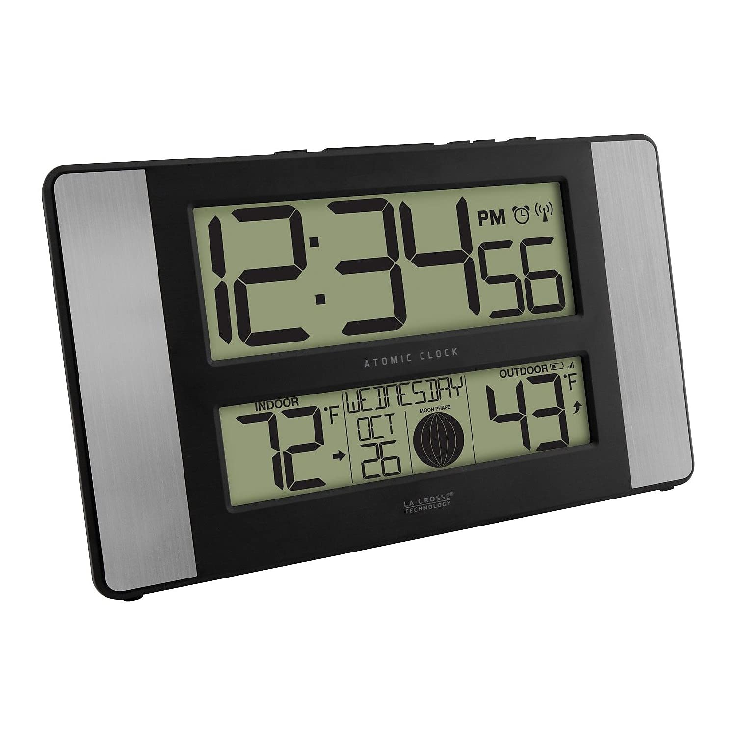 La Crosse Technology Atomic Digital Clock with Temperature and Moon Phase