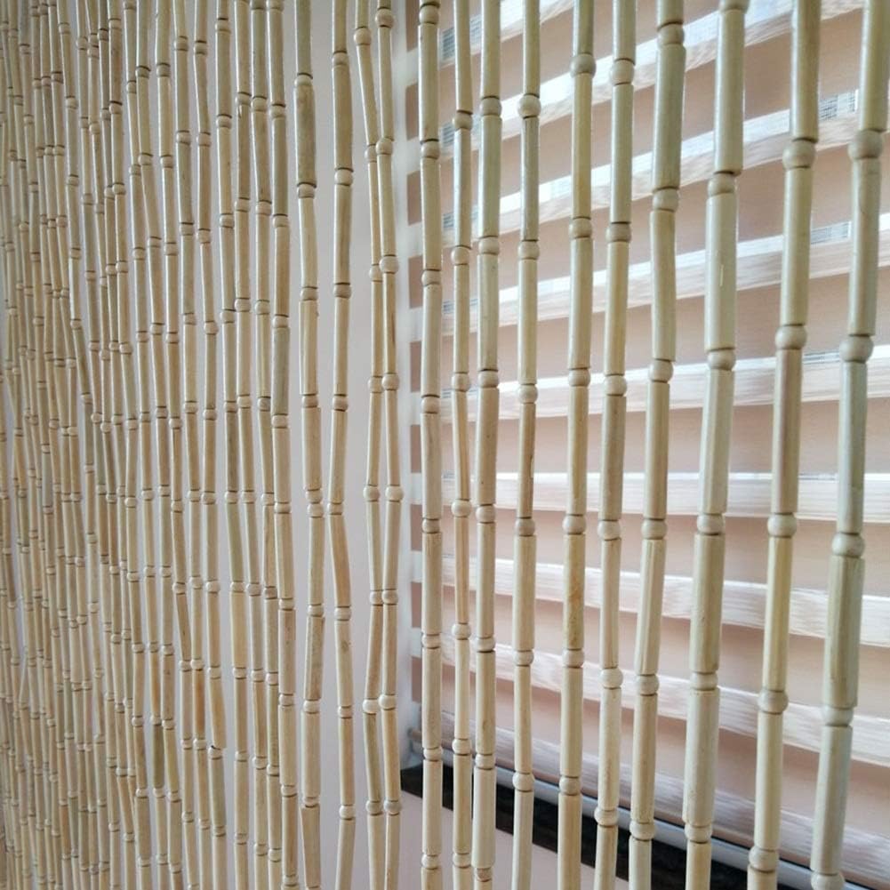 Beaded Curtain Bamboo Door Divider Panel