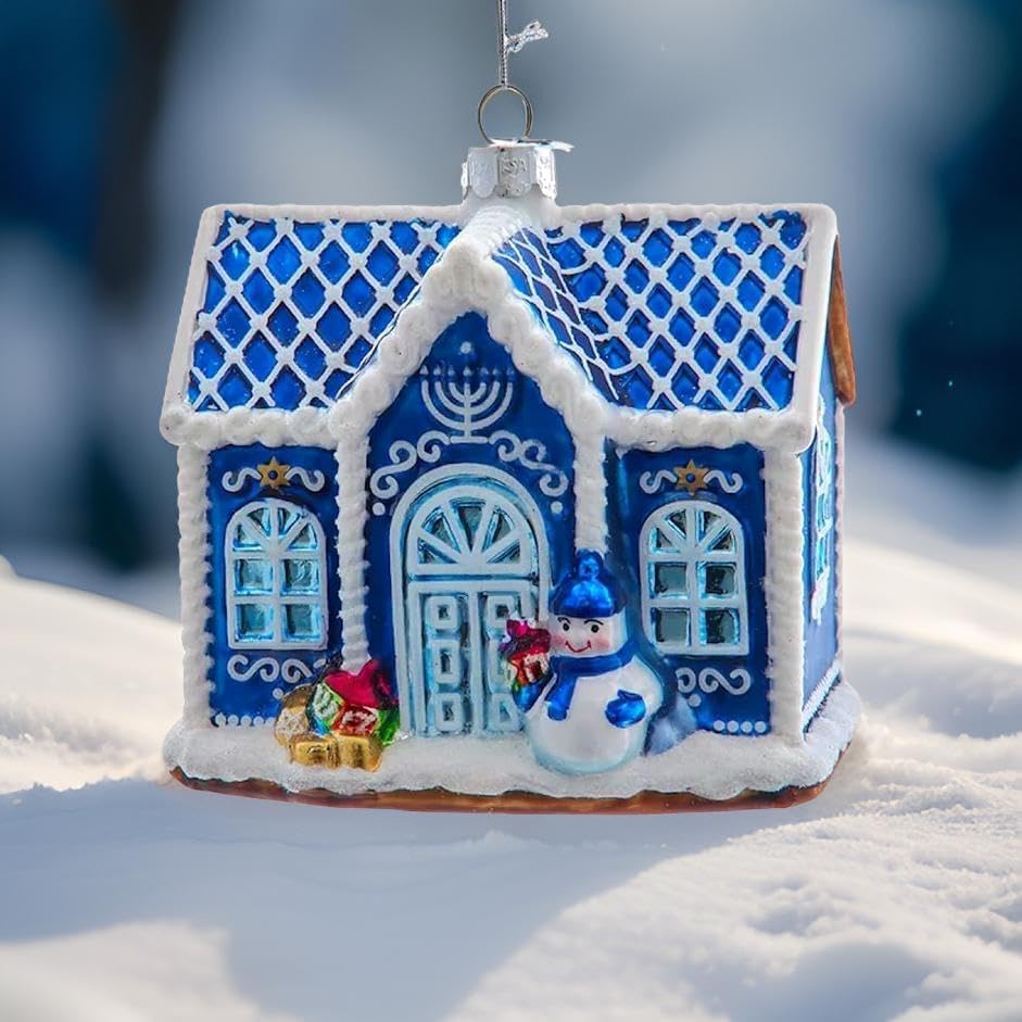 The Bridge Collection 45 Hanukkah Gingerbread House Ornament
