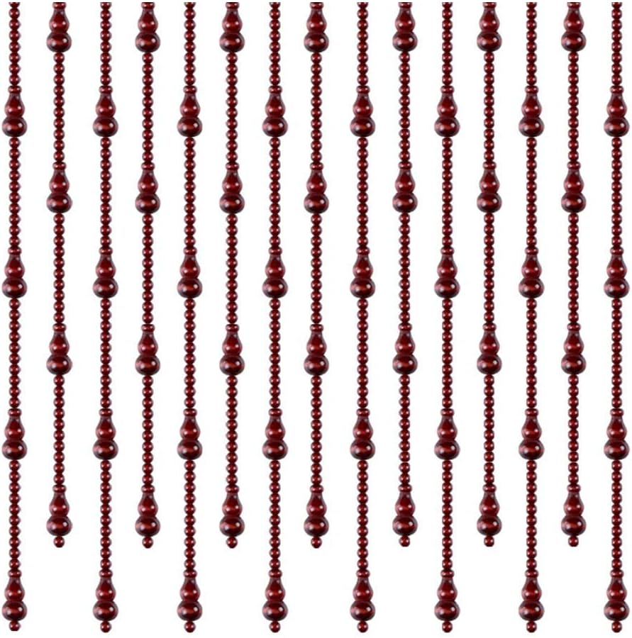 NMDCDH Beaded Curtain Natural Wooden Beads Door String 21 25 29 Strands