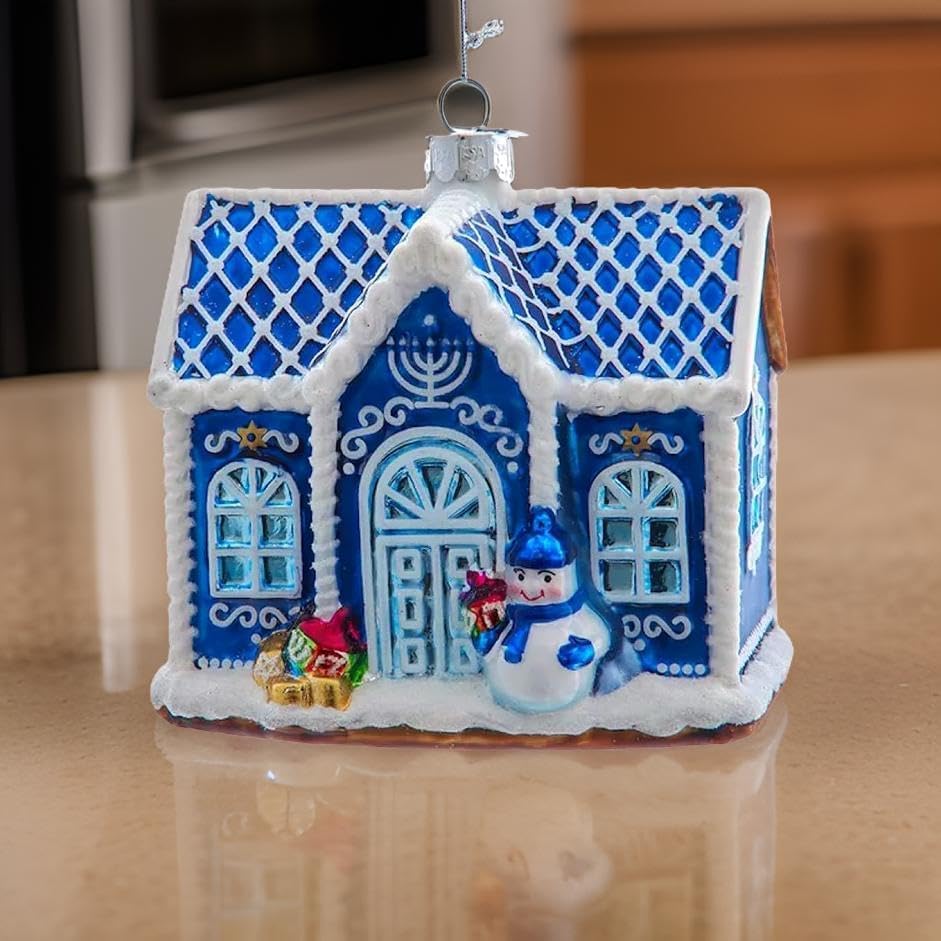 The Bridge Collection 45 Hanukkah Gingerbread House Ornament