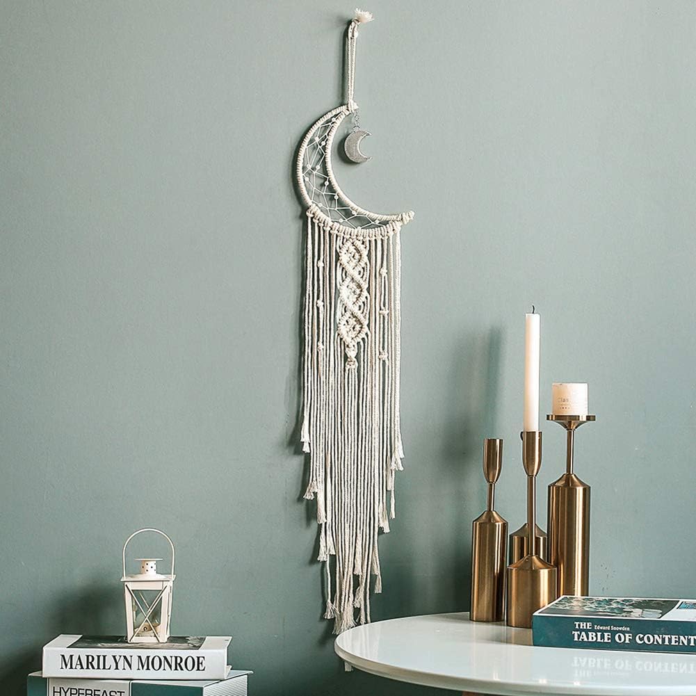 MOONFLY Dream Catcher with Moon Star Woven Wall Hanging Decoration