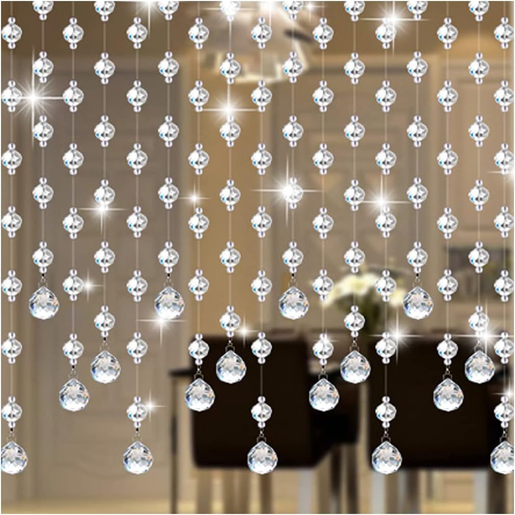 Glass Crystal Beaded Door Curtain for Girls Room
