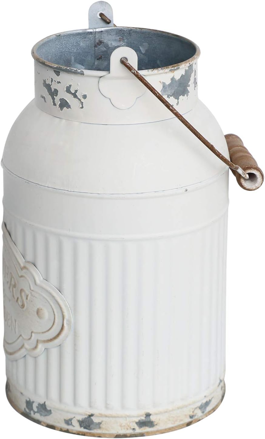 Yoillione Farmhouse Decor Milk Jug Vase White