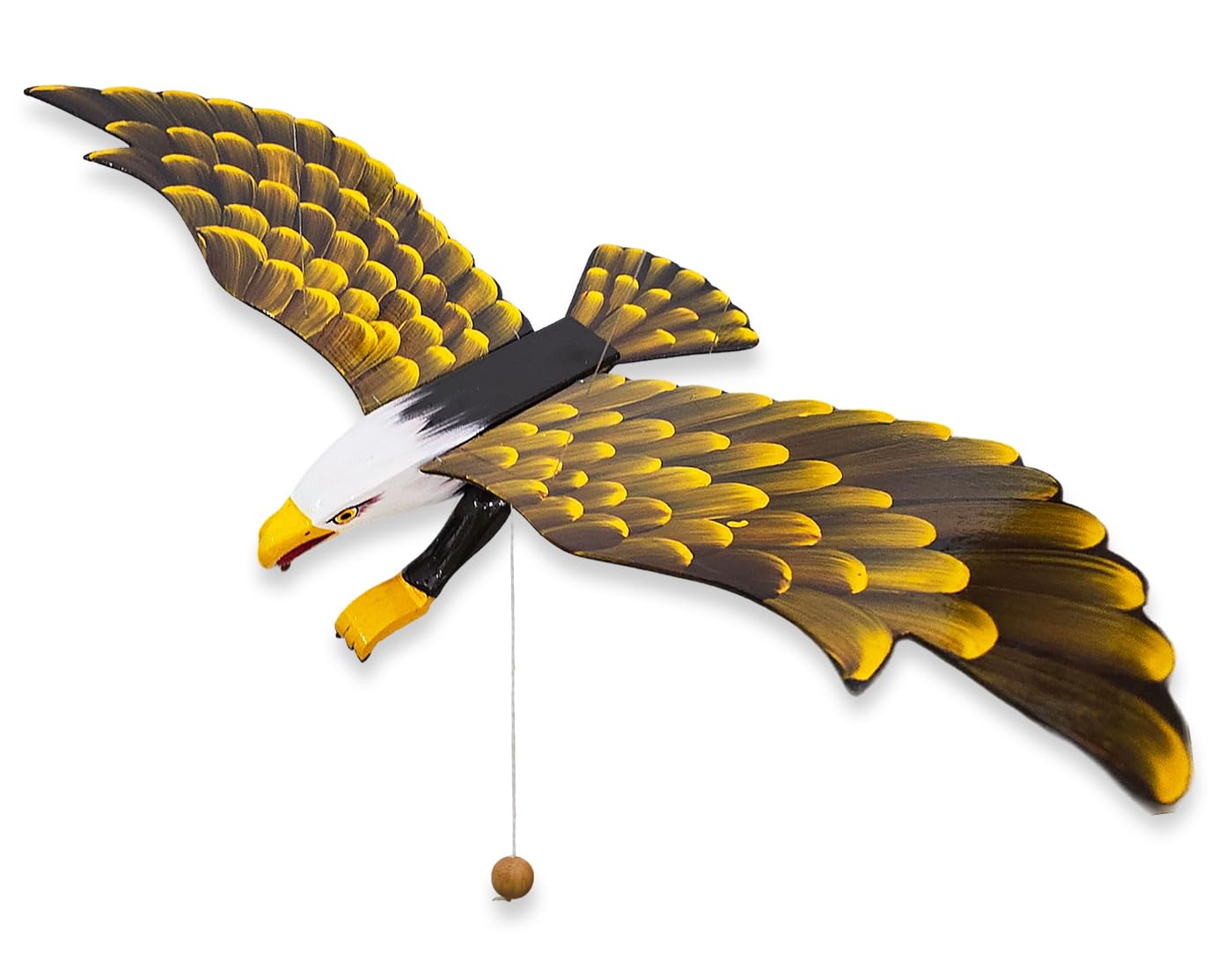 WitnyStore 24 Green Parrot Wooden Flapping Wing Mobile