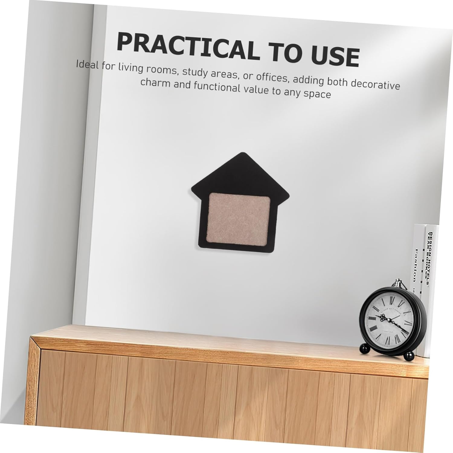 Ciieeo Black Framed Photo Bulletin Board Stand
