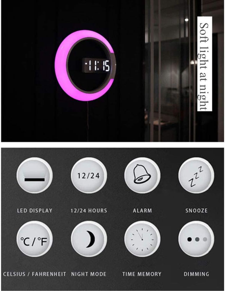 AGEK LED Digital Wall Clock with Remote Control