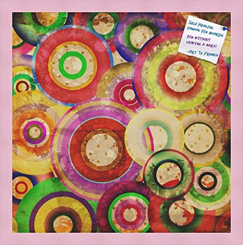 PinPix Decorative Bulletin Board with Psychedelic Design