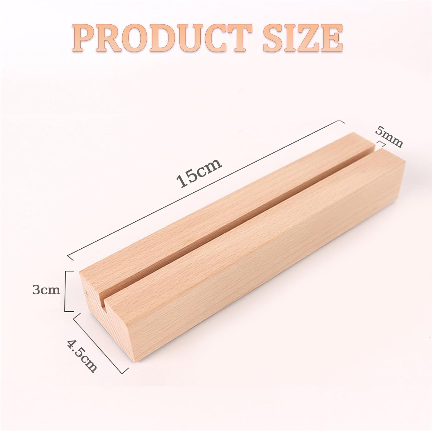 2 Pcs 6 Inch Wooden LED Display Pedestal with USB Switch