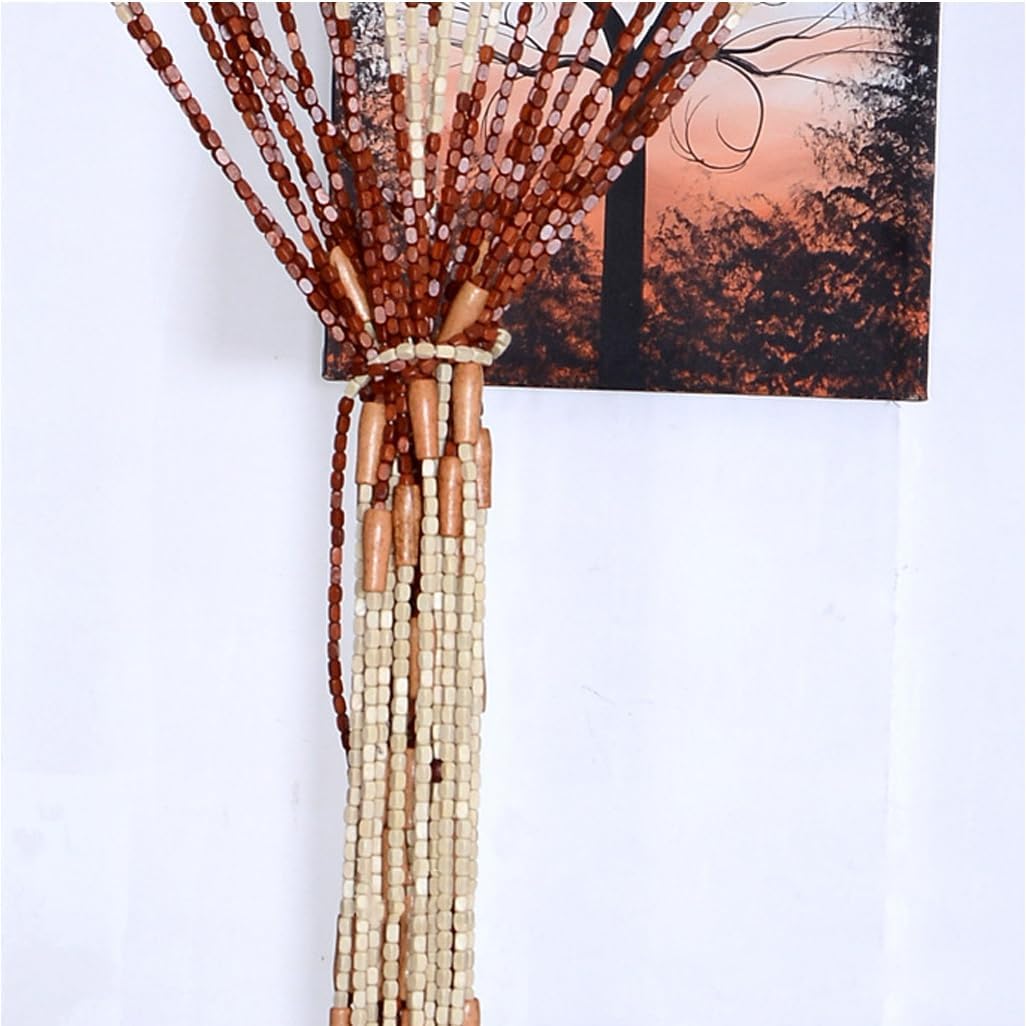 GVILTY Wooden Beaded Curtains Window Decor 90x175cm