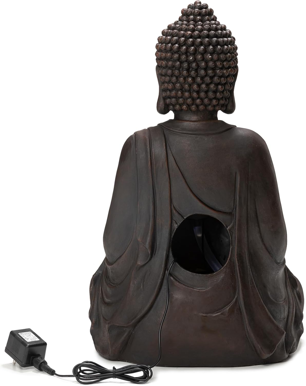 Glitzhome Zen Buddha Fountain with LED Lights