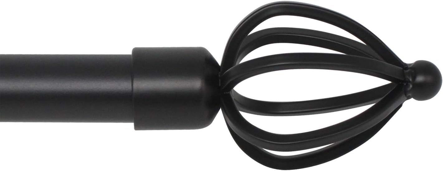 KNOWBELL 42 to 120 Inch Curtain Rod with Cage Finials