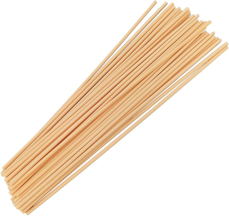 50PCS Natural Fiber Reed Diffuser Sticks 12 Inch Long 4mm Diameter