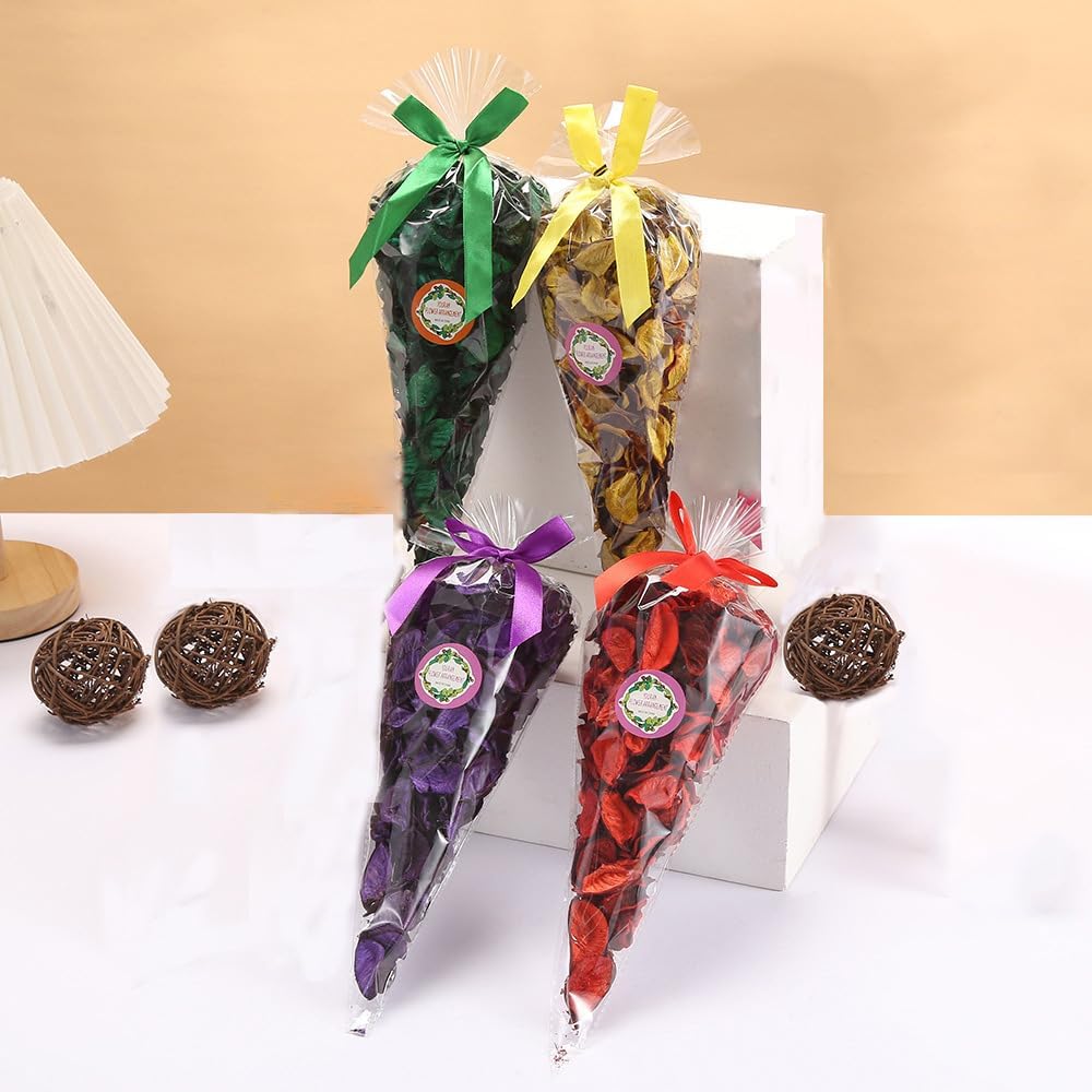 TooGet 4 Pcs Potpourri Bags with Rose Jasmine Lavender and Lemon Scent