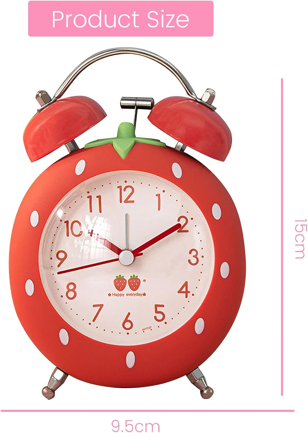 Strawberry Alarm Clock for Kids Red