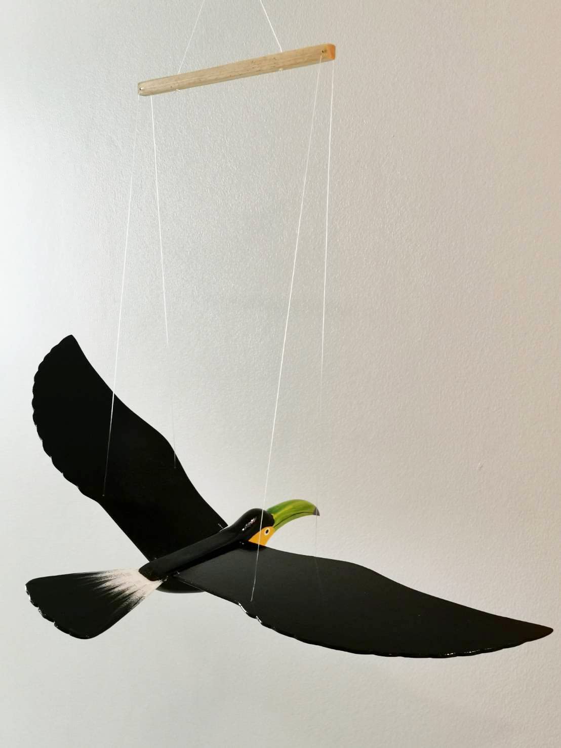 WitnyStore Wooden Bird Mobile 24 Inch Handmade Decor