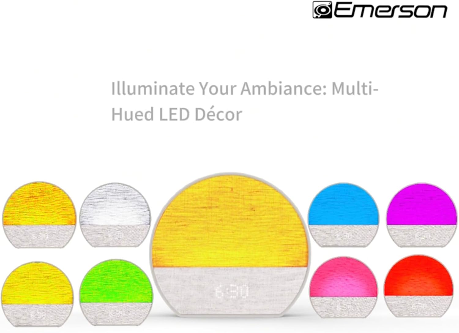 Emerson Sunrise SmartSet Alarm Clock with White Noise