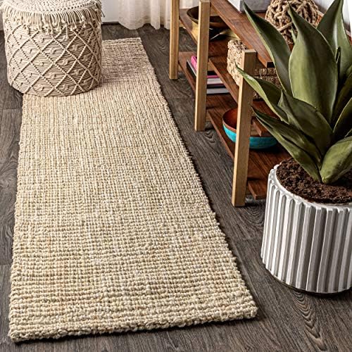JONATHAN Y NFR103A-28 Ivory Jute Runner Rug