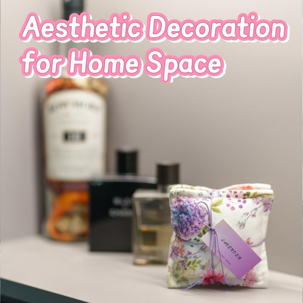 Aucuda 4 Pack Lavender Scented Sachets for Drawers Closets