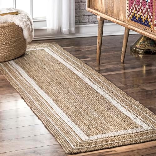 nuLOOM Rikki Jute Runner Rug 26 x 6 Off-white