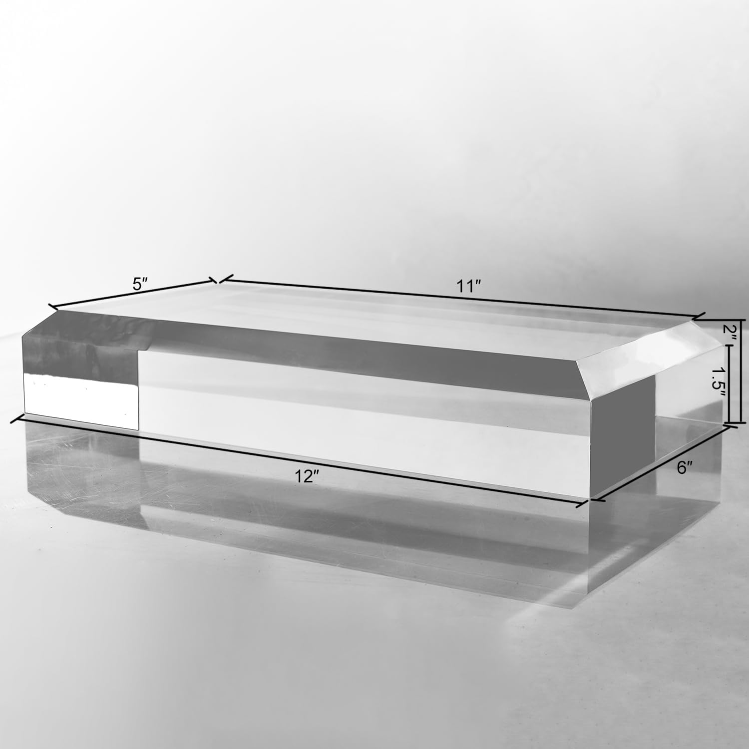 CiaoHER 2in Thick Acrylic Display Block Pedestal Stand