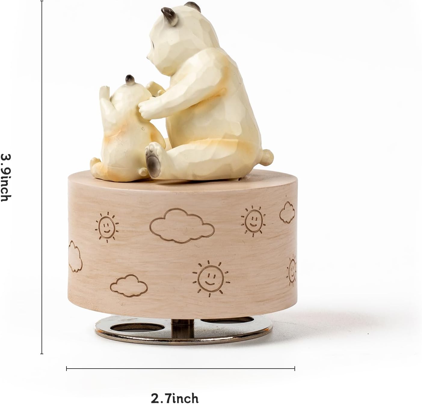 Panda Music Box Figurine with You Are My Sunshine Song