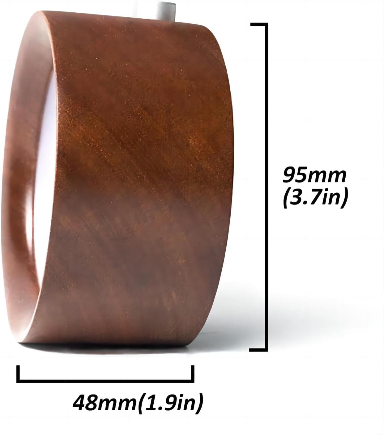 Lancoon Round Wooden Alarm Clock with Silent Quartz Movement and Soft Backlight