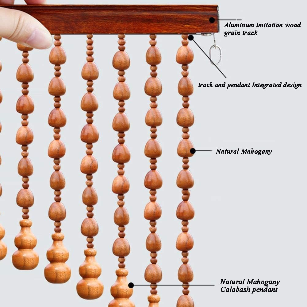 Beaded Curtain Wooden Beads Door Partition Interior Decor