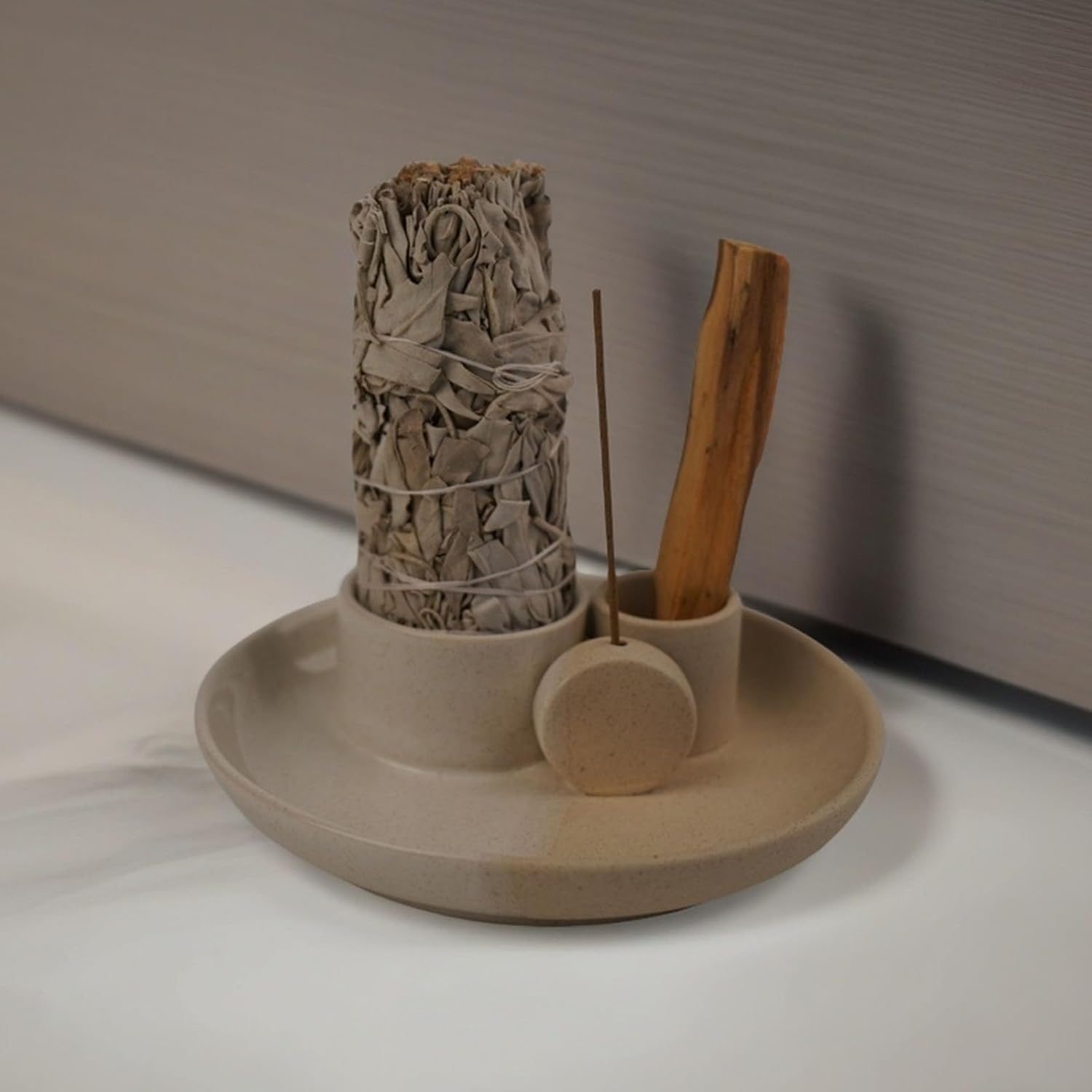 4 In 1 Incense Holder Ceramic for Yoga and Meditation
