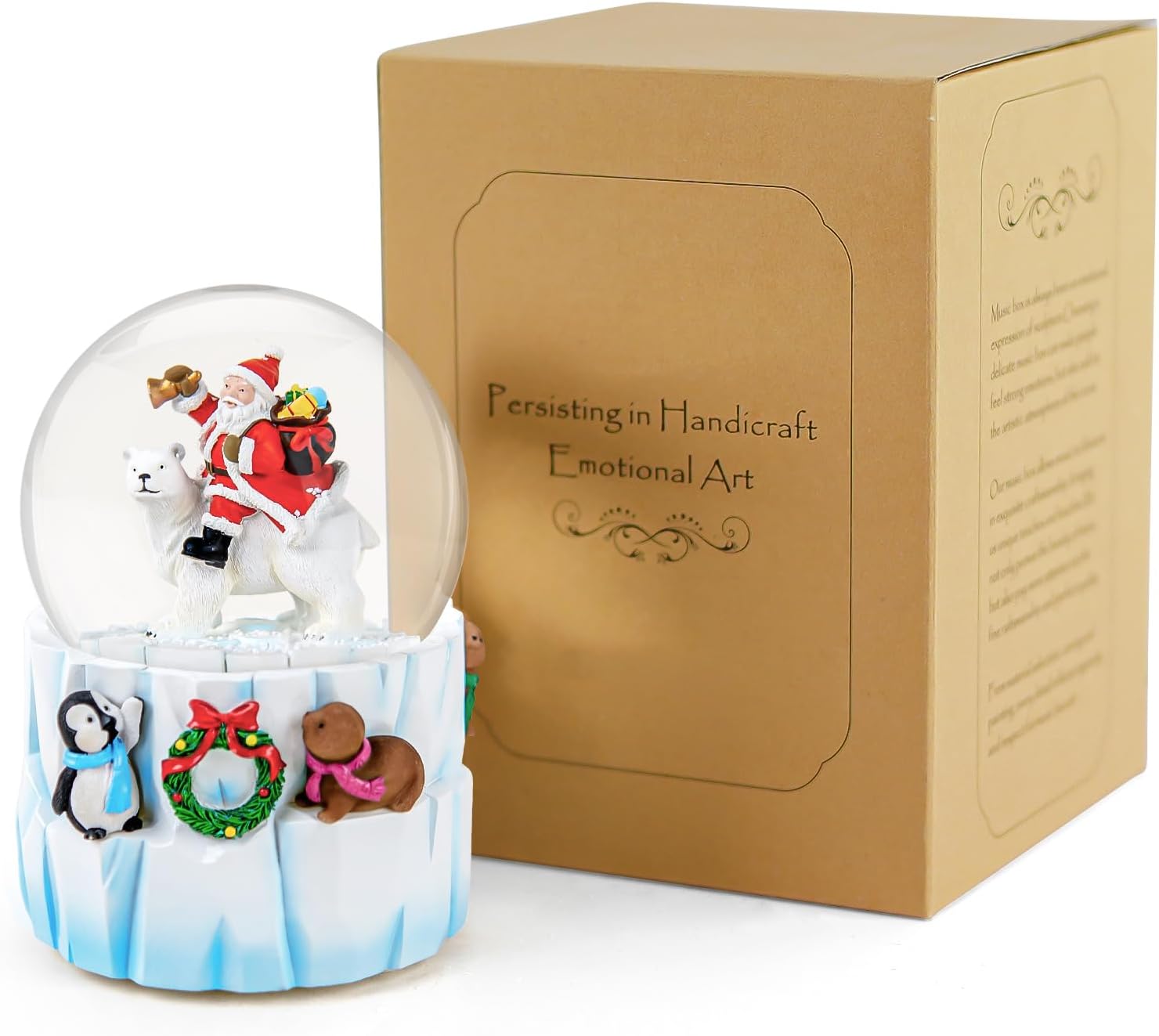 MrWinder Christmas Snow Globe Musical Decor