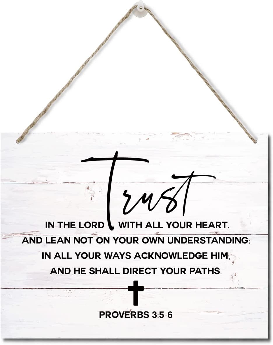 Bible Verse Wood Plaque Wall Hanging Sign